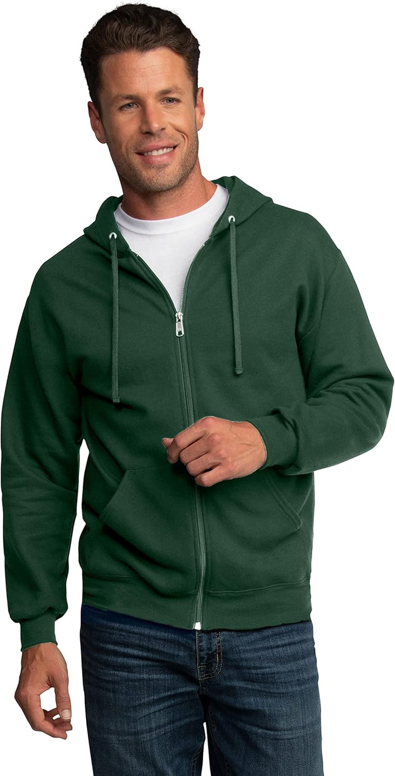 Unisex Adult Eversoft Fleece Full Zip Hoodie Sweatshirt