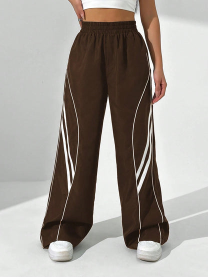 Streethx Women's Striped Wide Leg Casual Pants